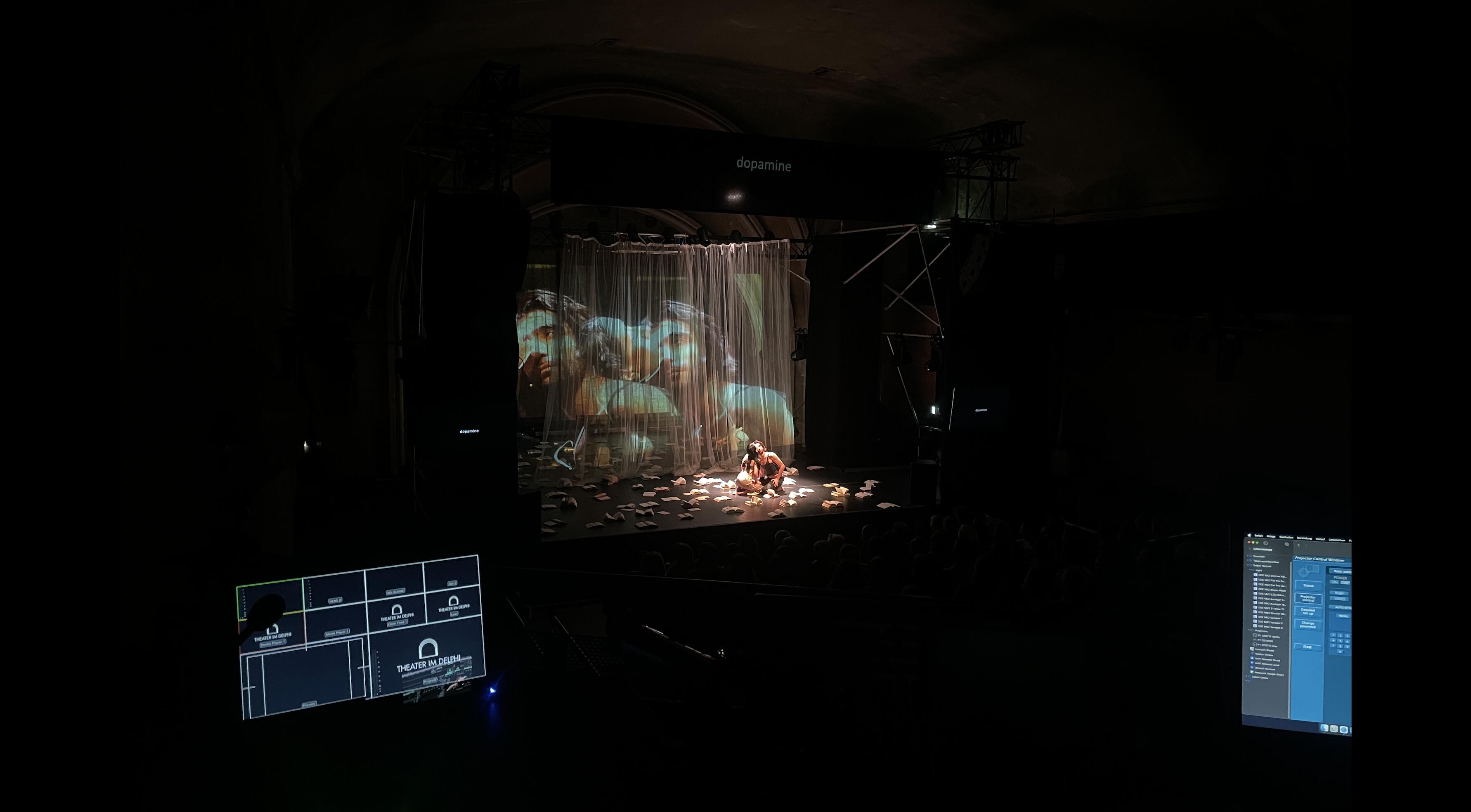 Projection mapping on stage at Delphi Theater, Berlin